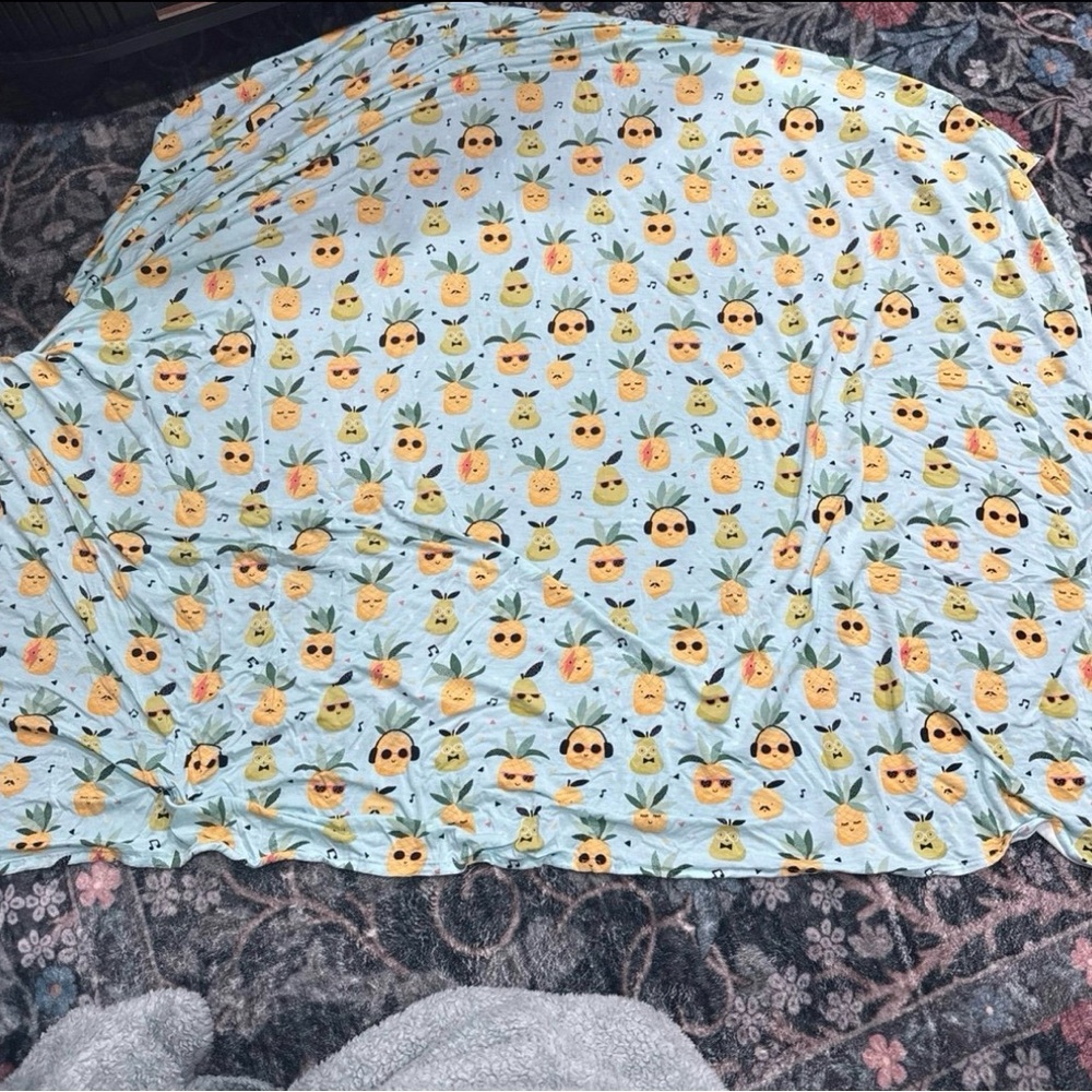 Little sleepies Pineapple and Sunglasses Patterned swaddle